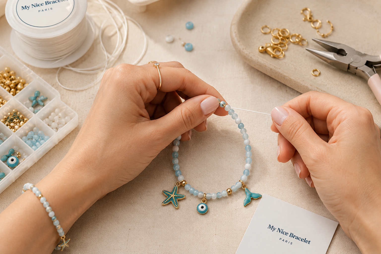 Perles et bijoux faits main de l'atelier My Nice Bracelet — conseils d'entretien